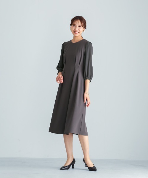 洗えて動けるワーママワンピ【手洗いできるハイストレッチジョーゼット