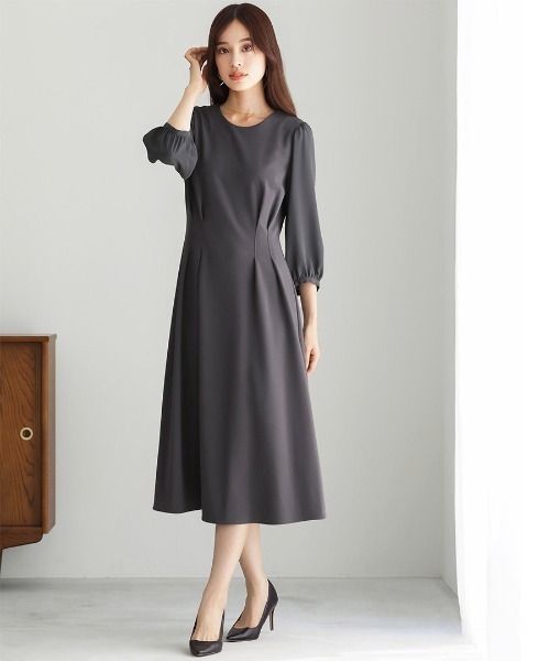 洗えて動けるワーママワンピ【手洗いできるハイストレッチジョーゼット