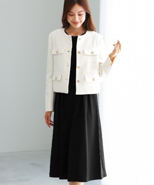 Emilyan（エミリアン）の「洗えて動けるワーママワンピ【手洗いできるハイストレッチジョーゼット】美フレアワンピース（ワンピース・レディース・チャコールグレー/ベージュ/ネイビー/ブラック/グレイッシュベージュ・S/M/L）」の6枚目の写真