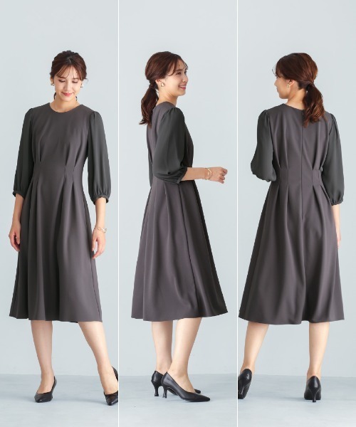 セール】洗えて動けるワーママワンピ【手洗いできるハイストレッチ