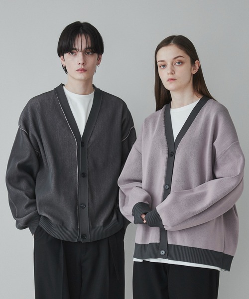 LUCY（ルーシー）の「LUCY/クリアライトリバーシブルカーディガン（カーディガン/ボレロ・メンズ・グレー/ダークグレー/ブラック/ホワイト・MEDIUM/LARGE）」の2枚目の写真