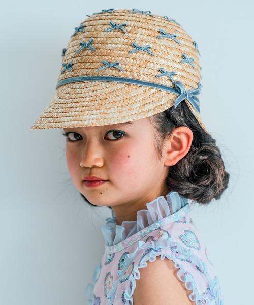 fafa(フェフェ)の「LOLA MAY | ストローハット(ハット・キッズ・ラベンダー/サックスブルー・MEDIUM/LARGE)」の6枚目の写真