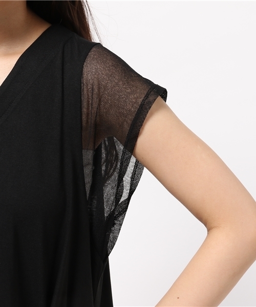 mystic（ミスティック）の「袖メッシュワンピース（ワンピース・レディース・グレー/ブルー/ブラック・ﾌﾘ-）」の8枚目の写真