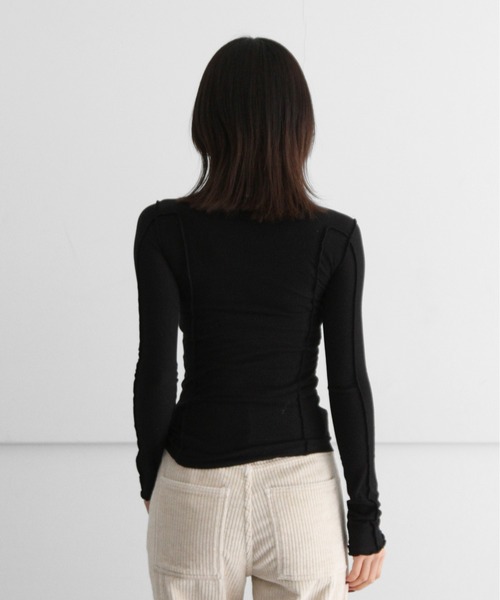 BASERANGE(ベースレンジ)の「BASERANGE Omato long sleeve(Tシャツ/カットソー・レディース・オフホワイト/ブラック・SMALL/X-SMALL)」の8枚目の写真