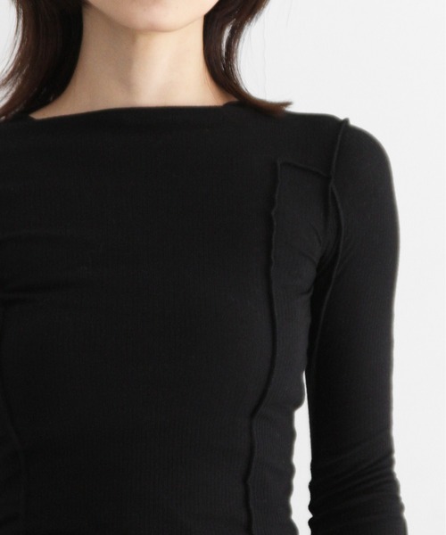 BASERANGE(ベースレンジ)の「BASERANGE Omato long sleeve(Tシャツ/カットソー・レディース・オフホワイト/ブラック・SMALL/X-SMALL)」の9枚目の写真