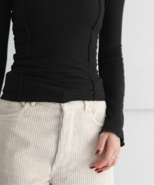 BASERANGE(ベースレンジ)の「BASERANGE Omato long sleeve(Tシャツ/カットソー・レディース・オフホワイト/ブラック・SMALL/X-SMALL)」の10枚目の写真