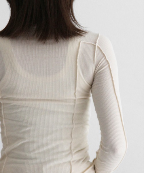 BASERANGE(ベースレンジ)の「BASERANGE Omato long sleeve(Tシャツ/カットソー・レディース・オフホワイト/ブラック・SMALL/X-SMALL)」の5枚目の写真