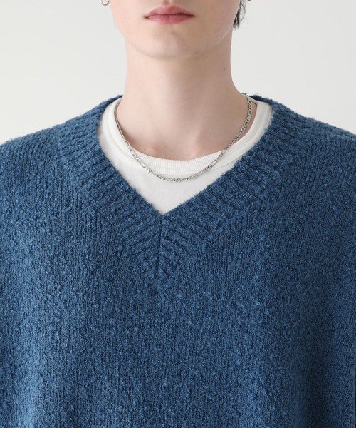 ASTRONOMY(アストロノミー)の「ブークレVネックニットベスト(ベスト・メンズ・ブラック/ブルー/チャコール/ライトベージュ・L/M)」の8枚目の写真