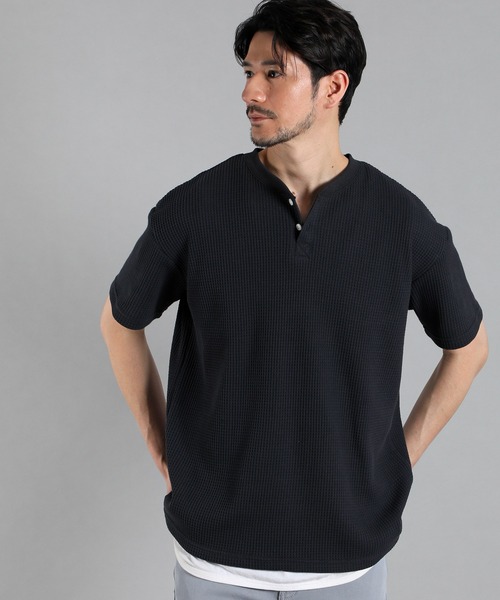 ヘンリーネック ワッフルTシャツ（Tシャツ/カットソー）｜LANVIN en