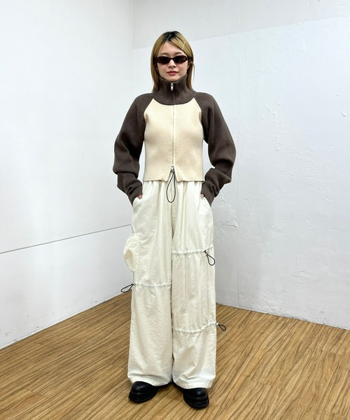 WHO'S WHO gallery(フーズフーギャラリー)の「ドロストデザインパンツ(スラックス・レディース・オフホワイト/シルバー/ブラック/ライトグレー・FREE)」の5枚目の写真