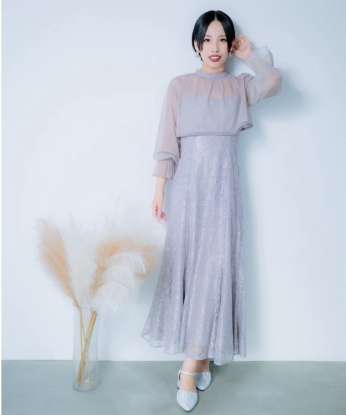 Cupid Heart（キューピッドハート）の「【Cupid Heart】結婚式用！3wayボレロマーメイドドレス（ドレス・レディース・ラベンダー/ブラック/イエロー系その他/ブラウン/グリーン/ブルーグレー/ベージュ・MEDIUM）」の2枚目の写真