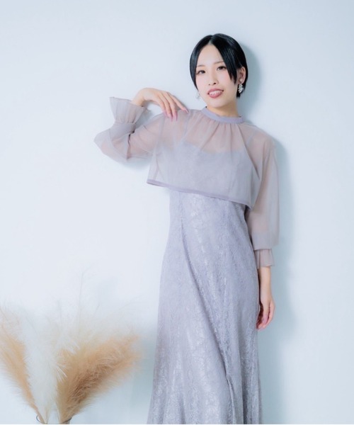 Cupid Heart（キューピッドハート）の「【Cupid Heart】結婚式用！3wayボレロマーメイドドレス（ドレス・レディース・ラベンダー/ブラック/イエロー系その他/ブラウン/グリーン/ブルーグレー/ベージュ・MEDIUM）」の21枚目の写真