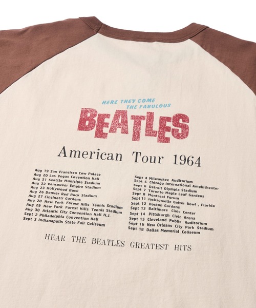 The Beatles(ザビートルズ)の「【THE BEATLES/ザ ビートルズ】ツアーフォトプリントラグランスリーブTシャツ/バックプリント(Tシャツ/カットソー・レディース・チャコールグレー/オフホワイト/ホワイト/ダークグレー/ホワイト系1・MEDIUM/X-LARGE/LARGE)」の16枚目の写真