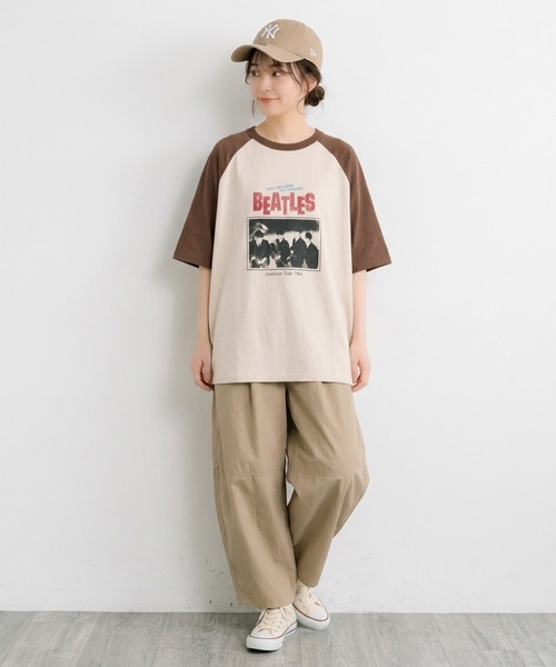 The Beatles(ザビートルズ)の「【THE BEATLES/ザ ビートルズ】ツアーフォトプリントラグランスリーブTシャツ/バックプリント(Tシャツ/カットソー・レディース・チャコールグレー/オフホワイト/ホワイト/ダークグレー/ホワイト系1・MEDIUM/X-LARGE/LARGE)」の21枚目の写真