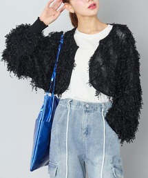 CHILLE | フェザーカットニットカーディガン　長袖(カーディガン/ボレロ)