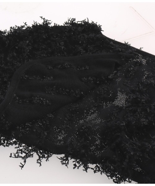 CHILLE(チル)の「フェザーカットニットカーディガン 長袖(カーディガン/ボレロ・レディース・アイボリー/ブラック・FREE)」の17枚目の写真