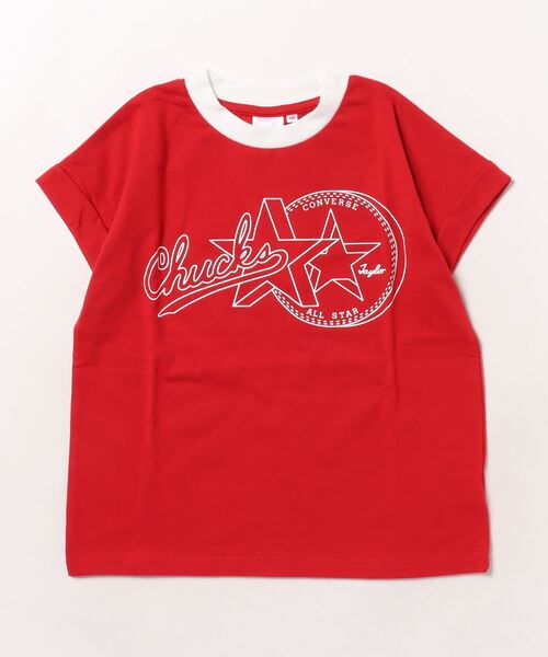 CONVERSE（コンバース）の「converse/コンバース　ロゴプリント半袖Tシャツ（Tシャツ/カットソー・キッズ・ブラック/レッド・130/140/150/160）」の2枚目の写真