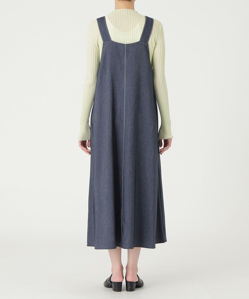 CAST:（キャストコロン）の「【イチオシ】デニムライクジャンパースカート（ジャンパースカート・レディース・ネイビー・M/S）」の5枚目の写真