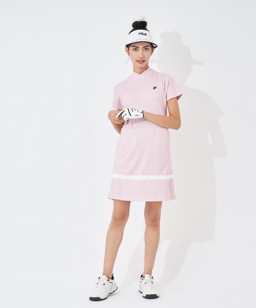 【セール】【FILA GOLF/フィラゴルフ】レディースモックネックワンピース ゴルフ（ワンピース）｜FILA GOLF（フィラゴルフ ）