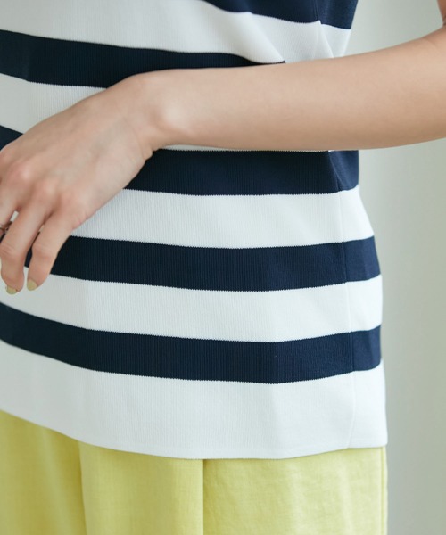 VIS（ビス）の「【前後2WAY】美人スリーブニットプルオーバー【UVケア・接触冷感・洗える】（ニット/セーター・レディース・ブラウン/ホワイト系その他/キナリ/グリーン・FREE）」の16枚目の写真