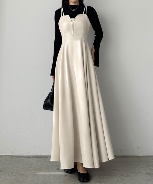 【選べる】デザインキャミワンピース（フレア／Iライン／マーメイド）