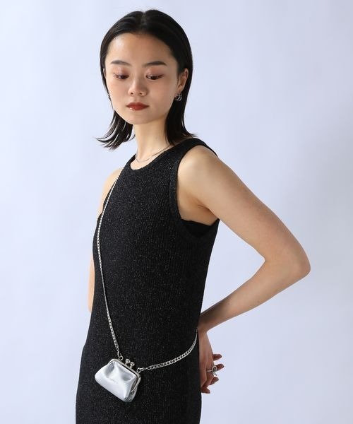 JEANASIS（ジーナシス）の「ミニガマグチネックレス/114270（ショルダーバッグ・レディース・シルバー系その他/ブラック系その他・FREE）」の7枚目の写真