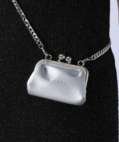 JEANASIS（ジーナシス）の「ミニガマグチネックレス/114270（ショルダーバッグ・レディース・シルバー系その他/ブラック系その他・FREE）」の8枚目の写真