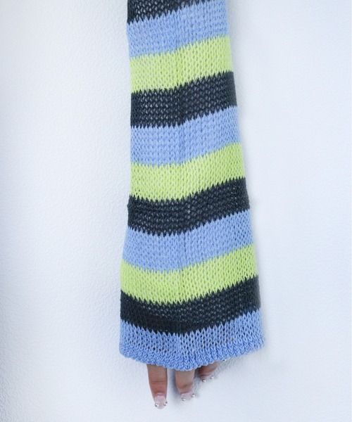 led.tokyo（レッドトウキョウ）の「【led.tokyo】2WAYシアーボーダーカーディガン（Tシャツ/カットソー・レディース・ピンク/ブルー・FREE）」の21枚目の写真