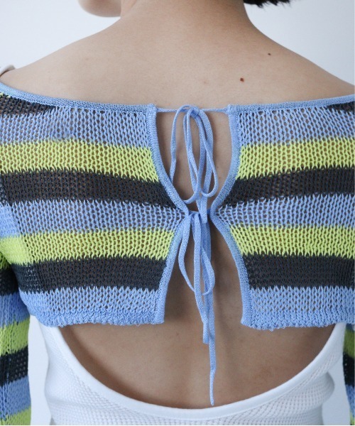 led.tokyo（レッドトウキョウ）の「【led.tokyo】2WAYシアーボーダーカーディガン（Tシャツ/カットソー・レディース・ピンク/ブルー・FREE）」の19枚目の写真