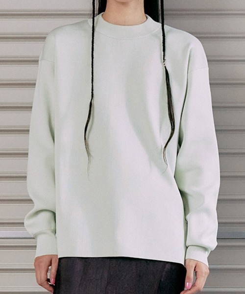 THINGS THAT MATTER(シングス ザット マター)の「ONENESS LOGO BIG KNIT PULLOVER / ワンネスロゴビッグニットプルオーバー(ニット/セーター・レディース・アイボリー/ブラック/ミント/イエロー/ラベンダー/オレンジ・FREE)」の1枚目の写真