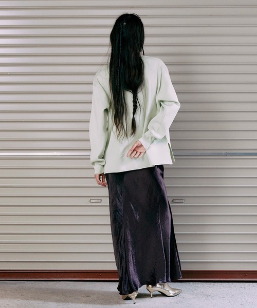 THINGS THAT MATTER(シングス ザット マター)の「ONENESS LOGO BIG KNIT PULLOVER / ワンネスロゴビッグニットプルオーバー(ニット/セーター・レディース・アイボリー/ブラック/ミント/イエロー/ラベンダー/オレンジ・FREE)」の10枚目の写真