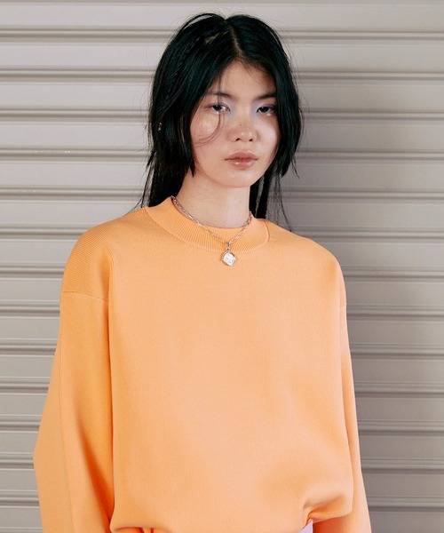 THINGS THAT MATTER(シングス ザット マター)の「ONENESS LOGO BIG KNIT PULLOVER / ワンネスロゴビッグニットプルオーバー(ニット/セーター・レディース・アイボリー/ブラック/ミント/イエロー/ラベンダー/オレンジ・FREE)」の14枚目の写真