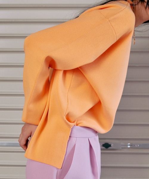 THINGS THAT MATTER(シングス ザット マター)の「ONENESS LOGO BIG KNIT PULLOVER / ワンネスロゴビッグニットプルオーバー(ニット/セーター・レディース・アイボリー/ブラック/ミント/イエロー/ラベンダー/オレンジ・FREE)」の16枚目の写真