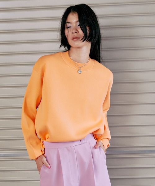 THINGS THAT MATTER(シングス ザット マター)の「ONENESS LOGO BIG KNIT PULLOVER / ワンネスロゴビッグニットプルオーバー(ニット/セーター・レディース・アイボリー/ブラック/ミント/イエロー/ラベンダー/オレンジ・FREE)」の13枚目の写真