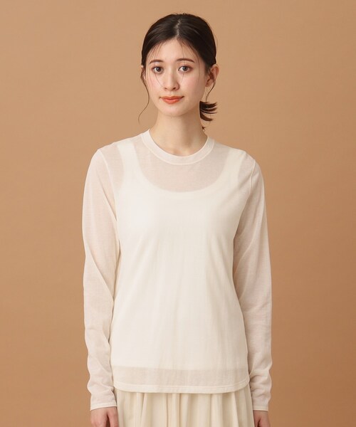 DRESSTERIOR(ドレステリア)の「◆シアープルオーバー(Tシャツ/カットソー・レディース・オフホワイト/ブラック/ライトグレー系9・40/38/36)」の20枚目の写真