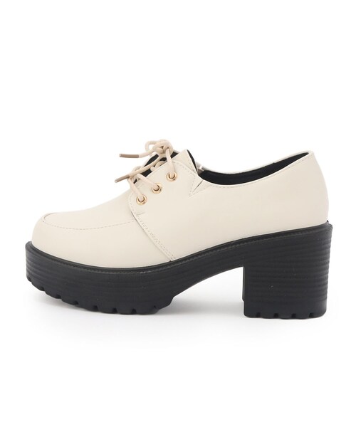 cs T&P(シーエスティーアンドピー)の「厚底レースアップパンプス(パンプス・レディース・ブラック系1/アイボリー/ブラック・S/M/L/LL)」の17枚目の写真