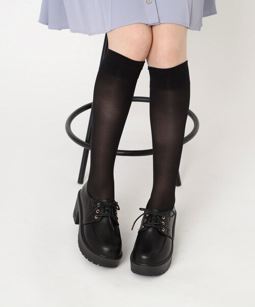 cs T&P(シーエスティーアンドピー)の「厚底レースアップパンプス(パンプス・レディース・ブラック系1/アイボリー/ブラック・S/M/L/LL)」の8枚目の写真