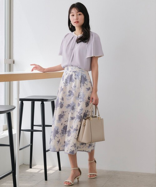 ANY SIS(エニィスィス)の「シルエットフラワー スカート(スカート・レディース・ダルブルー系4/イエロー系4・3/2/1)」の8枚目の写真
