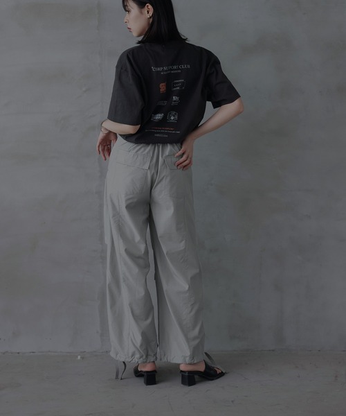 LIAN（リアン）の「カーゴパラシュートパンツ（カーゴパンツ・レディース・ブラック/チャコールグレー/ライトグレー/オフホワイト・FREE）」の19枚目の写真