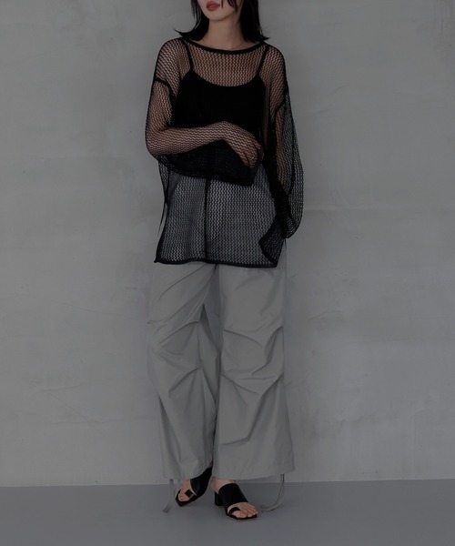 LIAN（リアン）の「カーゴパラシュートパンツ（カーゴパンツ・レディース・ブラック/チャコールグレー/ライトグレー/オフホワイト・FREE）」の20枚目の写真