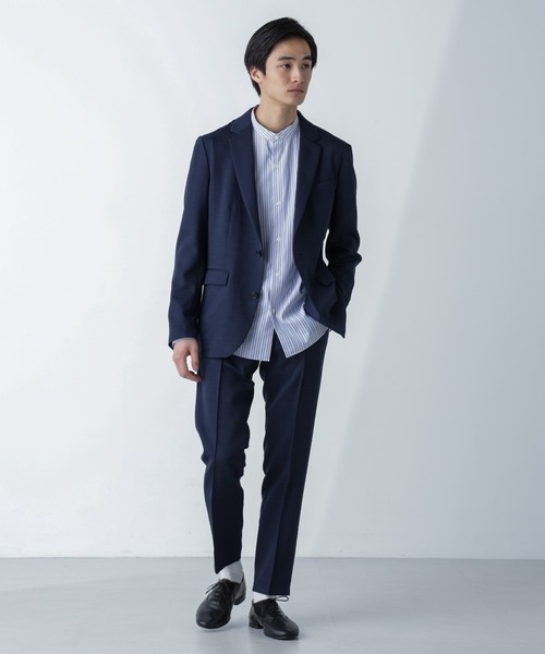 NANO universe（ナノユニバース）の「「N TROUSERS」Reflax(R)スラブツイルストレッチパンツ（セットアップ可）（スーツパンツ・メンズ・ネイビー/グレー・S/M/L）」の10枚目の写真