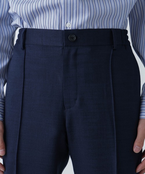 NANO universe（ナノユニバース）の「「N TROUSERS」Reflax(R)スラブツイルストレッチパンツ（セットアップ可）（スーツパンツ・メンズ・ネイビー/グレー・S/M/L）」の14枚目の写真