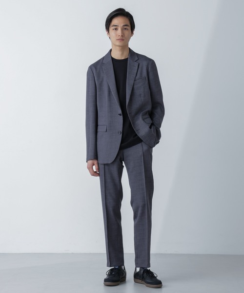 NANO universe（ナノユニバース）の「「N TROUSERS」Reflax(R)スラブツイルストレッチパンツ（セットアップ可）（スーツパンツ・メンズ・ネイビー/グレー・S/M/L）」の5枚目の写真