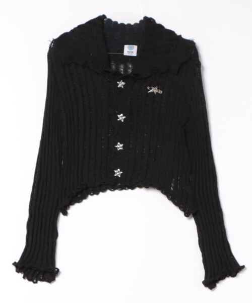 HOOK(フック)の「【HOOK】for girls 透かし編みセーラー襟カットソー(Tシャツ/カットソー・レディース・ブラック/ベージュ・S/M)」の22枚目の写真