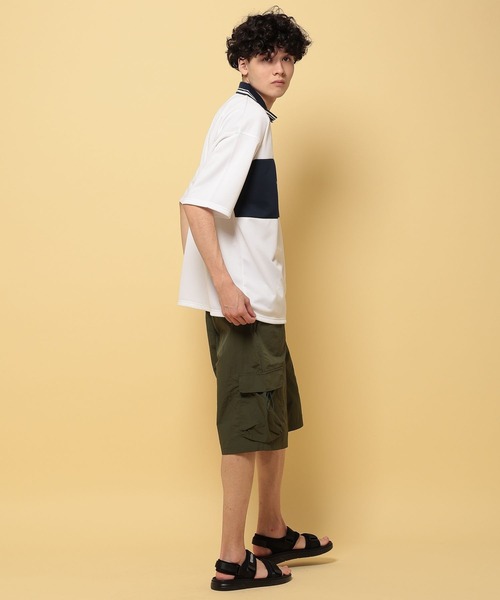 niko and...（ニコアンド）の「【DOD(ディーオーディー)】コラボノッカボッカシャツ（Tシャツ/カットソー・メンズ・ブラック/オフホワイト・MEDIUM/LARGE）」の4枚目の写真