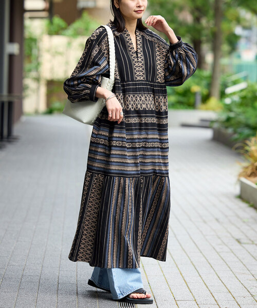 【CURRENTAGE】エンブロイダリーワンピース 明日の新作紹介】 エンブロイダリーコルセットワンピース price