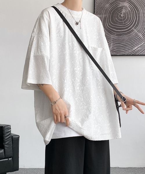 セール】【ユニセックス商品】ペイズリー柄トップス（Tシャツ 
