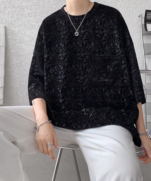 CREARE -LINO-（クレアーレリノ）の「【ユニセックス商品】ペイズリー柄トップス（Tシャツ/カットソー・メンズ・ブラック/ホワイト・FREE）」の7枚目の写真
