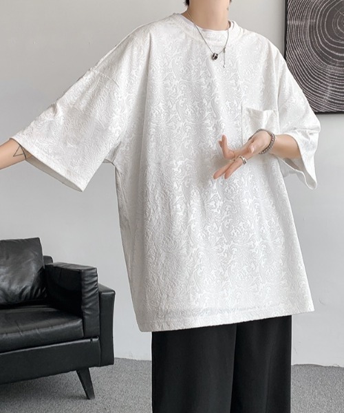 CREARE -LINO-（クレアーレリノ）の「【ユニセックス商品】ペイズリー柄トップス（Tシャツ/カットソー・メンズ・ブラック/ホワイト・FREE）」の14枚目の写真