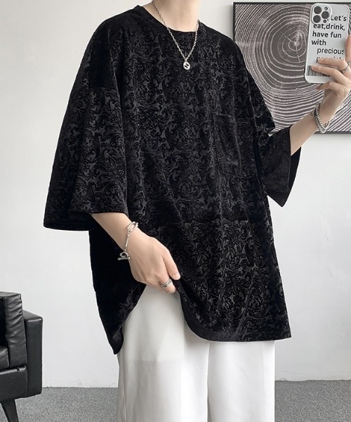 CREARE -LINO-（クレアーレリノ）の「【ユニセックス商品】ペイズリー柄トップス（Tシャツ/カットソー・メンズ・ブラック/ホワイト・FREE）」の16枚目の写真